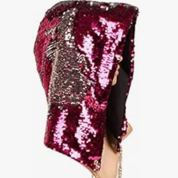 Accessories - Sequin hood mermaid unicorn apocalyptic rave festival wasteland burner new chain